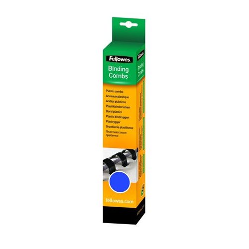 Spirál, műanyag, 12 mm, 56-80 lap, FELLOWES, 25 db, kék