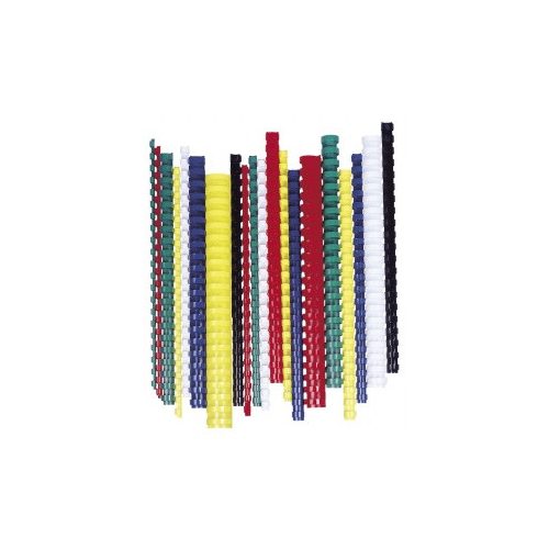 Spirál, műanyag, 38 mm, 281-340 lap, FELLOWES, 50 db, fehér