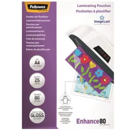   Meleglamináló fólia, 80 mikron, A4, fényes, 25 db, FELLOWES