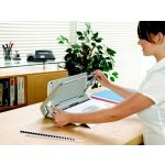 Spirálozógép, műanyag spirálkötéshez, manuális, 150 lap, FELLOWES "Star+"