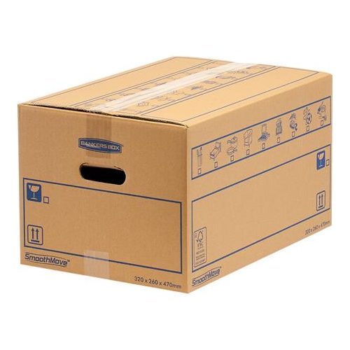 Költöztető doboz, 32x26X47 cm, FELLOWES "SmoothMove™ Everyday", kicsi