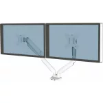 Monitortartó kar, két monitorhoz, FELLOWES "Platinum Series™ Dual", fehér