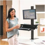 Ülő/álló munkaállomás, FELLOWES, "Lotus™ VE", egy monitorhoz
