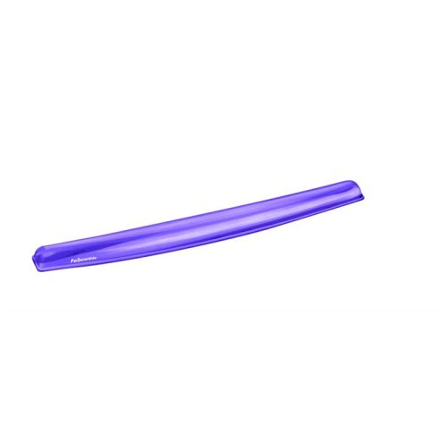 Csuklótámasz billentyűzethez, géltöltésű, FELLOWES "Crystal™ Gel", lila