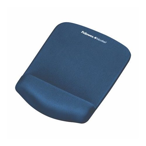 Egéralátét csuklótámasszal, habtöltésű, FELLOWES "PlushTouch™", kék