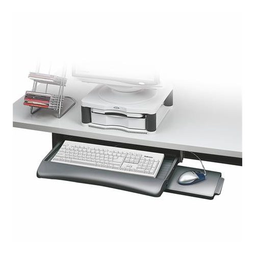 Billentyűzettartó, kihúzható, FELLOWES "Underdesk"