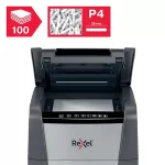 Iratmegsemmisítő, konfetti, 100 lap, REXEL "Optimum AutoFeed+ 100X"