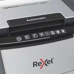Iratmegsemmisítő, konfetti, 100 lap, REXEL "Optimum AutoFeed+ 100X"