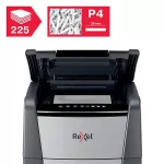 Iratmegsemmisítő, konfetti, 225 lap, REXEL, "Optimum AutoFeed+ 225X"