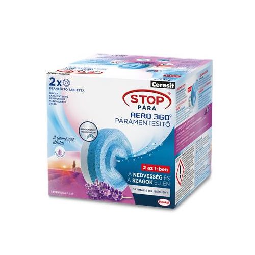 Páramentesítő utántöltő tabletta, HENKEL, "Stop Pára Aero", levendula