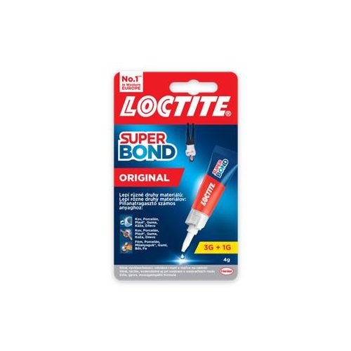 Pillanatragasztó, 4 g, HENKEL "Loctite Super Bond Original"