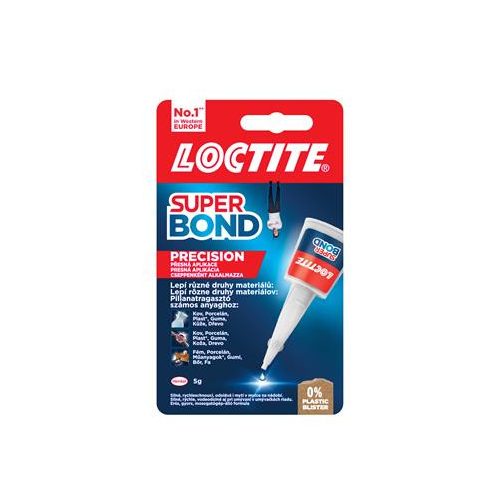 Pillanatragasztó, 5 g, HENKEL "Loctite Super Bond Precision"