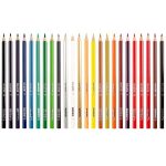 Színes ceruza készlet, háromszögletű, KORES "Triangular", 24 különböző szín