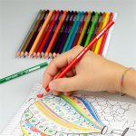 Színes ceruza készlet, háromszögletű, KORES "Triangular", 24 különböző szín