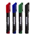 Alkoholos marker, 3-5 mm, kúpos, KORES "K-Marker", 4 különböző szín