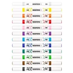 Dekormarker készlet, akril, 1-2 mm, kétvégű, KORES " K-Kreative", 12 különböző szín