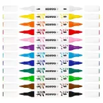 Dekormarker készlet, akril, 1-2 mm, kétvégű, KORES " K-Kreative", 12 különböző szín
