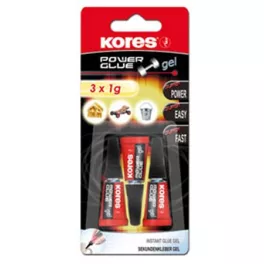   Pillanatragasztó gél, 3x1 g, KORES "Power Glue Gel"