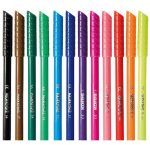 Filctoll készlet, kimosható, KORES "Korellos", 12 különböző szín