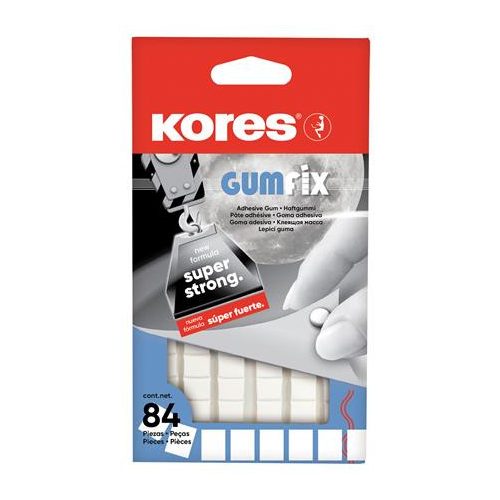 Gyurmaragasztó, 84 kocka/csomag, KORES "Gumfix"