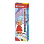 Gyurma, 200 g, 10 pasztell szín, KORES "PLASTILINA"