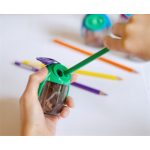 Hegyező, kétlyukú, tartályos, KORES "Migoo", vegyes szín