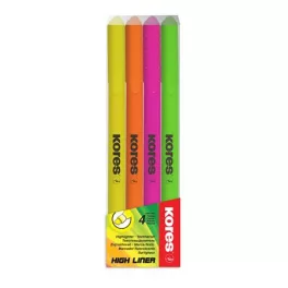   Szövegkiemelő készlet, 0,5-3,5 mm, KORES, 4 különböző szín