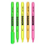 Szövegkiemelő készlet, 0,5-3,5 mm, KORES, 4 különböző szín