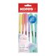 Golyóstoll, 1,0 mm, kupakos, háromszögletű, KORES "KOR-M Pastel", kék