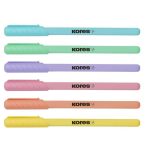 Golyóstoll, 1,0 mm, kupakos, háromszögletű, KORES "KOR-M Pastel", kék