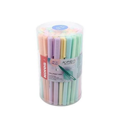 Golyóstoll, 1,0 mm, kupakos, háromszögletű, KORES "KOR-M Pastel", kék
