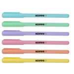 Golyóstoll, 1,0 mm, kupakos, háromszögletű, KORES "KOR-M Pastel", kék