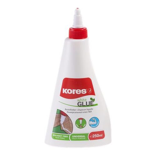 Hobbiragasztó, 250 ml, KORES "White Glue"