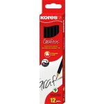 Grafitceruza, HB, háromszögletű, KORES