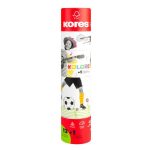 Színes ceruza készlet, háromszögletű, 1 grafittal, 1 hegyezővel, KORES "KOLORES Twist & Turn", 12 különböző szín