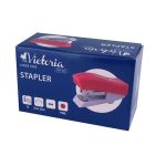 Tűzőgép, 24/6, 26/6, 12 lap, VICTORIA OFFICE, "Mini", rózsaszín