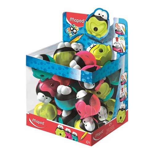 Hegyező display, egylyukú, tartályos, MAPED "Croc Croc", béka, vegyes színek