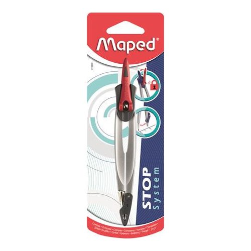 Körző, rögzíthető lábakkal, MAPED "Stop System", vegyes színek