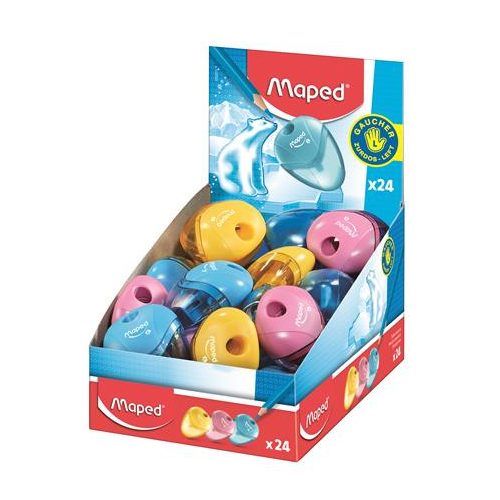 Hegyező display, egylyukú, tartályos, balkezes, MAPED "I-Gloo", vegyes színek