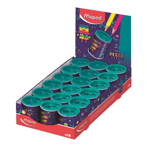 Hegyező display, kétlyukú, tartályos, MAPED "Pixel Party"