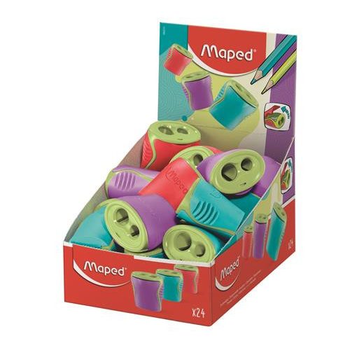 Hegyező display, kétlyukú, tartályos, MAPED "Boogy", vegyes színek