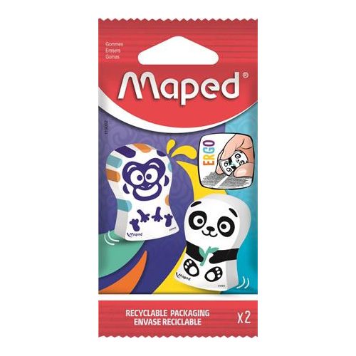 Radír, vegyes minták, MAPED "Ergo Fun Multicolor"