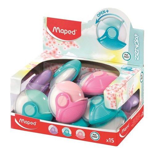 Radír display, MAPED "Zenoa Plus", pasztell színek