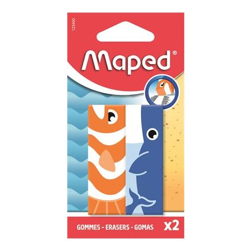 Radír, állatos, MAPED „Animals”, vegyes minták, 2 db