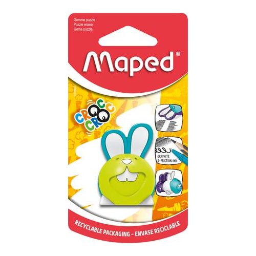 Puzzle radír, MAPED "Croc Croc Puzzle", nyuszi, vegyes színek