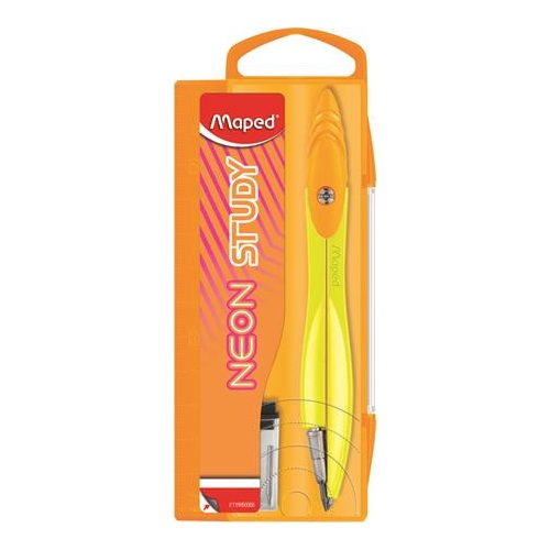 Körző, heggyel, MAPED "Study Neon", vegyes színek