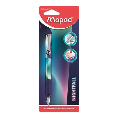 Töltőtoll, MAPED "Nightfall", metálfényű