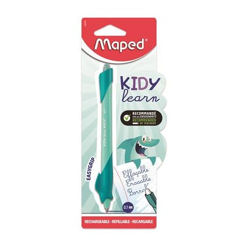 Írástanuló rollertoll, 0,7 mm, törölhető, MAPED "KIDY Learn MAGIC", cápa, türkiz