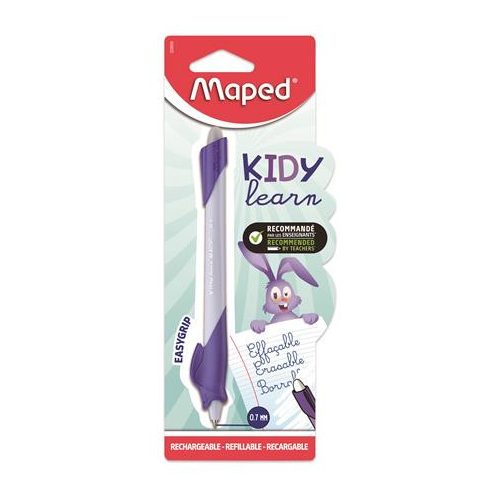 Írástanuló rollertoll, 0,7 mm, törölhető, MAPED "KIDY Learn MAGIC", nyuszi, lila
