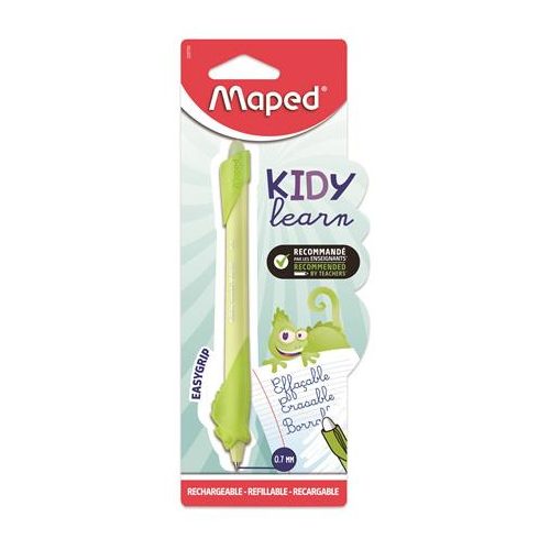 Írástanuló rollertoll, 0,7 mm, törölhető, MAPED "KIDY Learn MAGIC", kaméleon, zöld